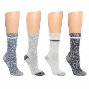 Bearpaw Ladies' Boot Sock, 4 pair Marled Yarns Crew Silhouette